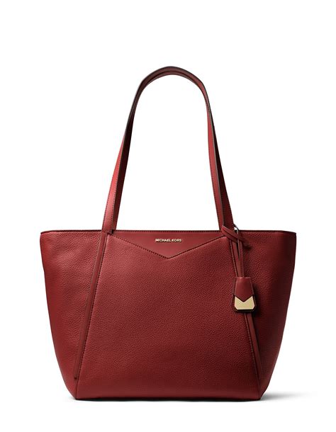 whitney large leather tote bag michael kors|michaelkhorsbeigecolorleatherquiltedlookchainandleatherstrap.